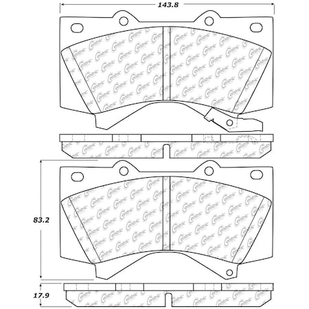 Centric Parts Disc Brake Pad Set, 106.13030 106.13030
