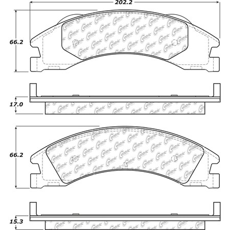Centric Parts Disc Brake Pad Set, 106.13291 106.13291