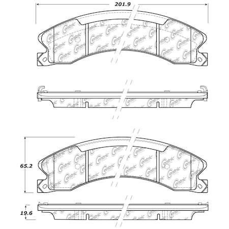 Centric Parts Disc Brake Pad Set, 106.15650 106.15650