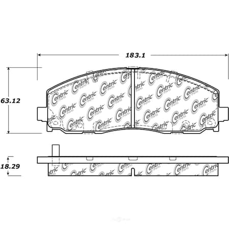 Centric Parts Disc Brake Pad Set, 106.15890 106.15890