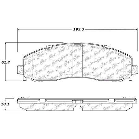 Centric Parts Disc Brake Pad Set, 106.16910 106.16910