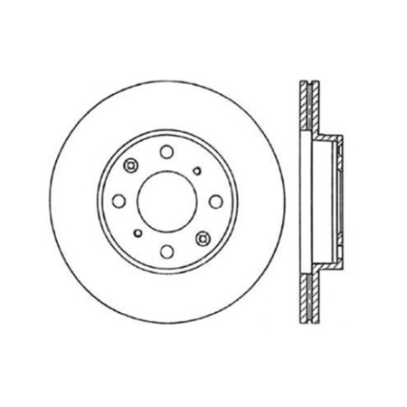 Centric Parts Disc Brake Rotor 1988 Honda CRX 1.5L, 121.40013 121.40013
