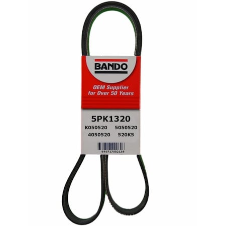 Bando Rib Ace Precision Engineered V-Ribbed Belt, 5PK1320 5PK1320