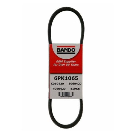 Bando Rib Ace Precision Engineered V-Ribbed Belt - Compressor, 6PK1065 6PK1065