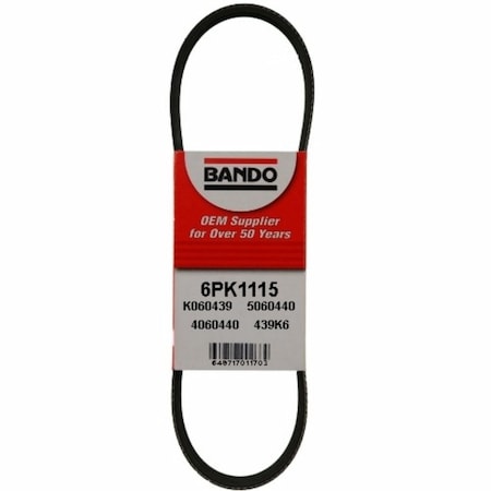 Bando Serpentine Belt, 6PK1115 6PK1115