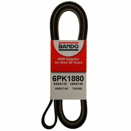 Bando Serpentine Belt, 6PK1880 6PK1880