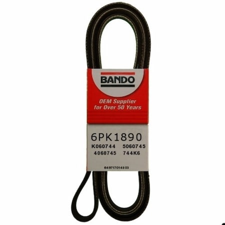 Bando Serpentine Belt, 6PK1890 6PK1890