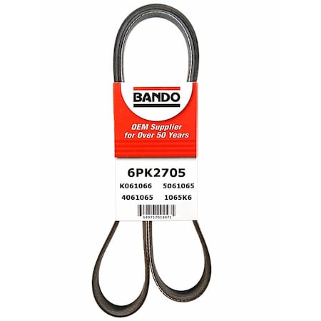 Bando Serpentine Belt, 6PK2705 6PK2705