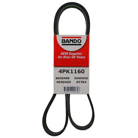 Bando Rib Ace Precision Engineered V-Ribbed Belt - Main Drive, 4PK1160 4PK1160