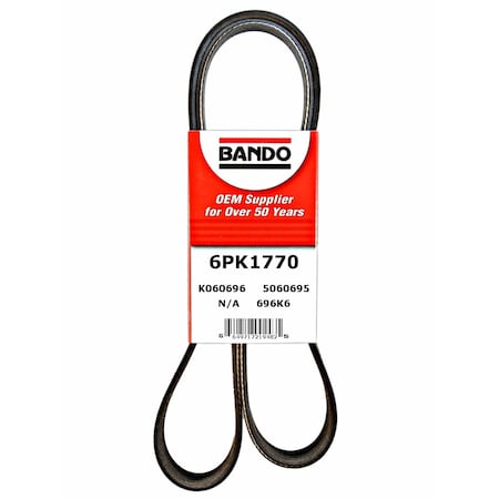 Bando Rib Ace Precision Engineered V-Ribbed Belt, 6PK1770 6PK1770