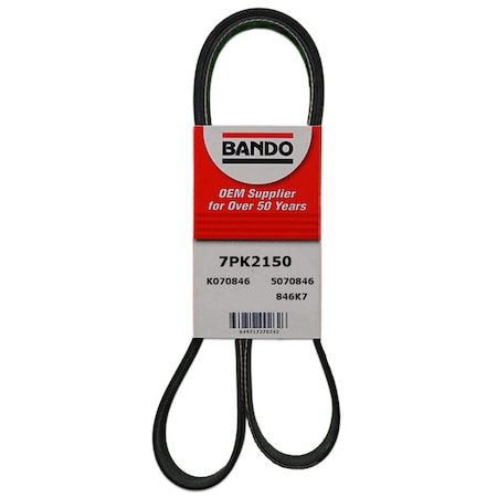 Bando Serpentine Belt, 7PK2150 7PK2150