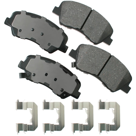 Akebono ProACT Ultra Premium Ceramic Pads - Front, ACT1593 ACT1593