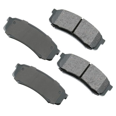 Akebono ProACT Ultra Premium Ceramic Pads - Rear, ACT606 ACT606