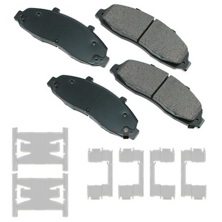 Akebono ProACT Ultra Premium Ceramic Pads - Front, ACT679 ACT679
