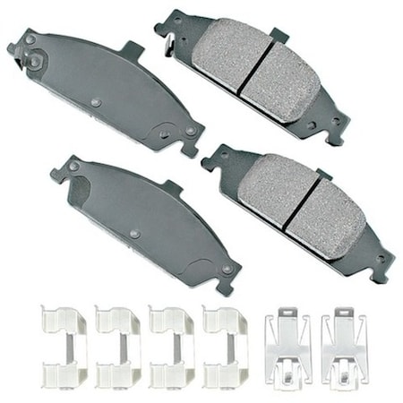 Akebono ProACT Ultra Premium Ceramic Pads - Front, ACT727 ACT727