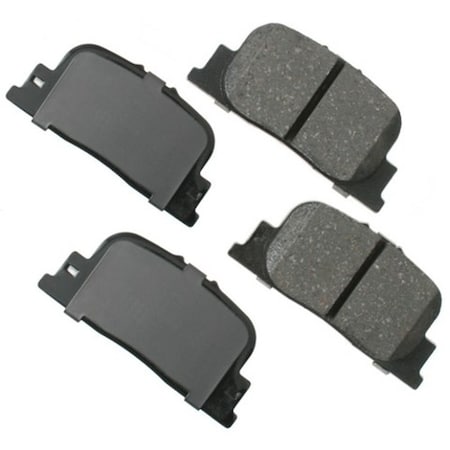 Akebono ProACT Ultra Premium Ceramic Pads - Rear, ACT835 ACT835