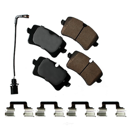 Akebono Euro Ultra Premium Ceramic Pads - Rear, EUR1547A EUR1547A