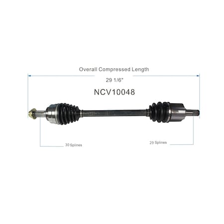 Gsp Cv Axle Assembly, NCV10048 NCV10048