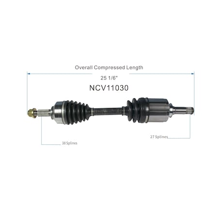 Gsp Cv Axle Assembly, NCV11030 NCV11030