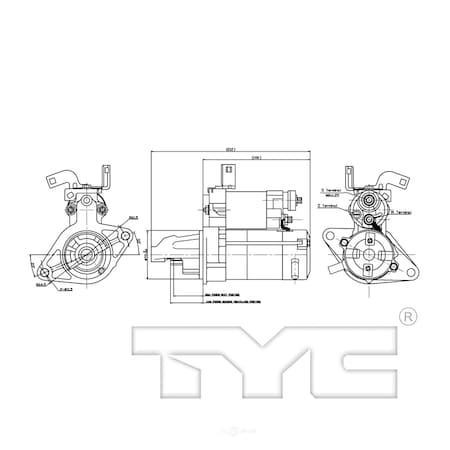 Tyc Starter Motor 1997-2001 Honda CR-V 2.0L, 1-17703 1-17703