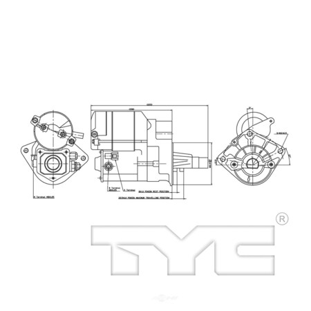 Tyc Starter Motor, 1-17893 1-17893 | Zoro