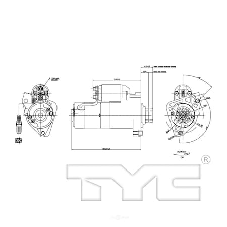 Tyc Starter Motor, 1-17942 1-17942