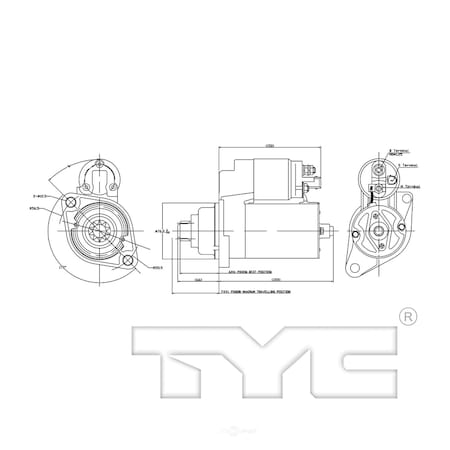 Tyc Starter Motor, 1-17969 1-17969
