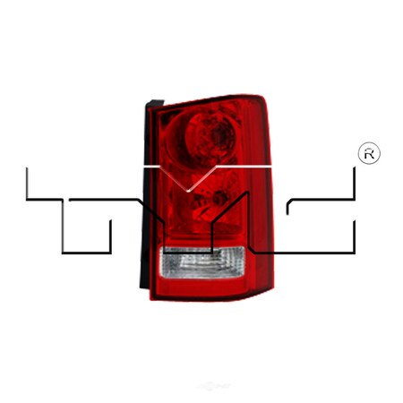 Tyc Tail Light Assembly 2009-2015 Honda Pilot, 11-6293-00-1 11-6293-00-1