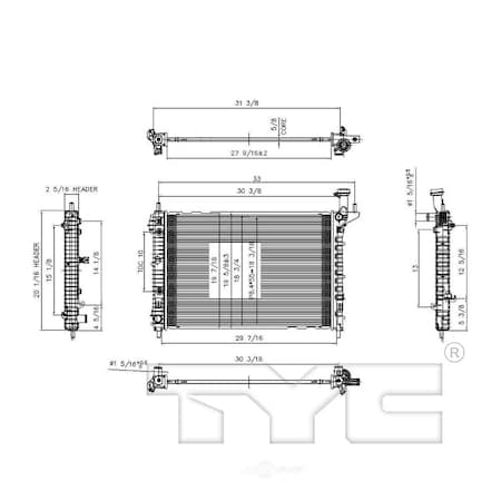 Tyc Radiator, 13006 13006