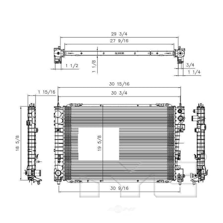 Tyc Radiator 2011-2012 Ford Escape, 13041 13041