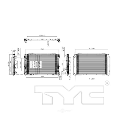 Tyc Radiator 2005-2007 Ford Escape 2.3L, 13067 13067