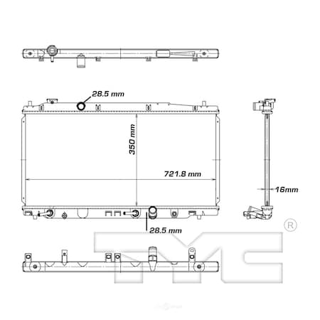 Tyc Radiator 2009-2013 Honda Fit 1.5L, 13068 13068
