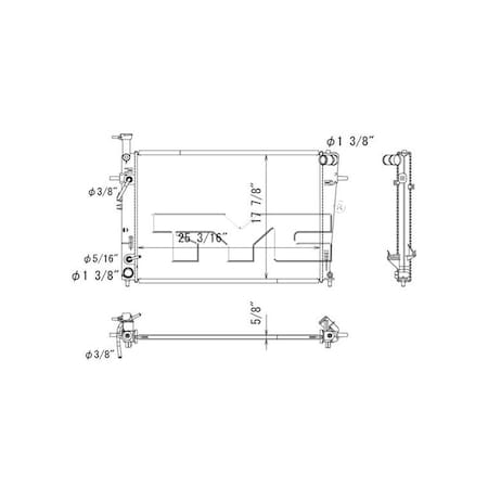 Tyc Radiator 2005-2009 Hyundai Tucson, 13070 13070