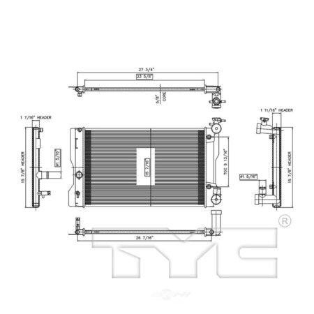 Tyc Radiator, 13106 13106