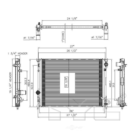 Tyc Radiator, 13157 13157
