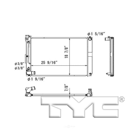 Tyc Radiator 2005-2006 Lexus RX330, 13256 13256