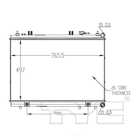 Tyc Radiator, 13348 13348