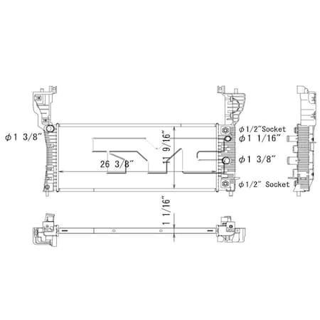 Tyc Radiator 2012-2014 Ford Edge 2.0L, 13356 13356