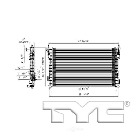 Tyc Radiator, 13362 13362
