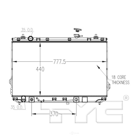 Tyc Radiator 2011-2014 Kia Sedona, 13393 13393
