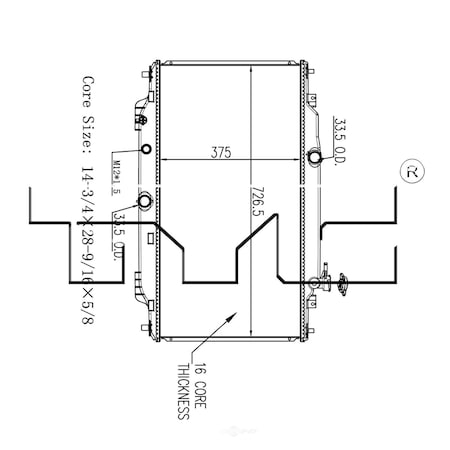 Tyc Radiator 2014-2016 Mazda 3 2.0L 2.5L, 13404 13404