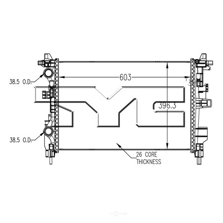 Tyc Radiator, 13533 13533