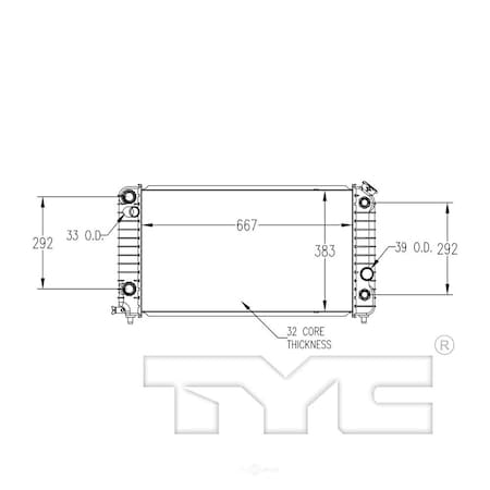Tyc Radiator, 1533 1533