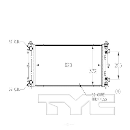Tyc Radiator, 1702 1702