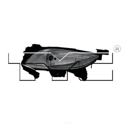 Tyc Fog Light Assembly 2011-2013 Hyundai Sonata 2.4L 2.0L, 19-0976-00-9 19-0976-00-9
