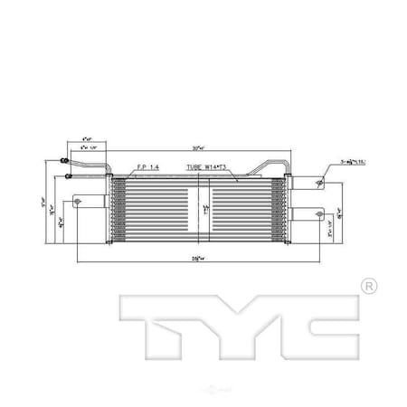 Tyc Automatic Transmission Oil Cooler, 19085 19085