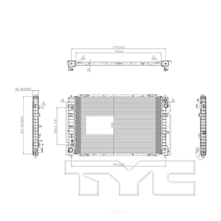 Tyc Radiator 2001-2008 Ford Escape, 2307 2307