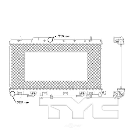 Tyc Radiator 2002-2003 Subaru Impreza 2.0L, 2450 2450