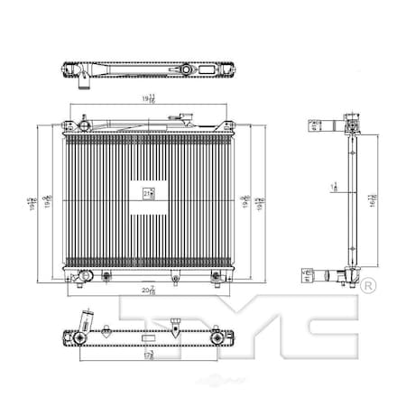 Tyc Radiator 2001-2004 Chevrolet Tracker, 2506 2506