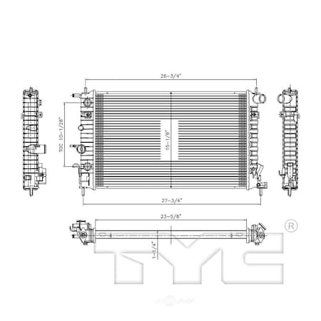 Tyc Radiator, 2607 2607